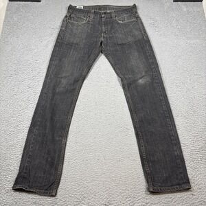 Levis 511 Men's 33x32 Slim Fit Black Denim Jeans Grunge Casual Work